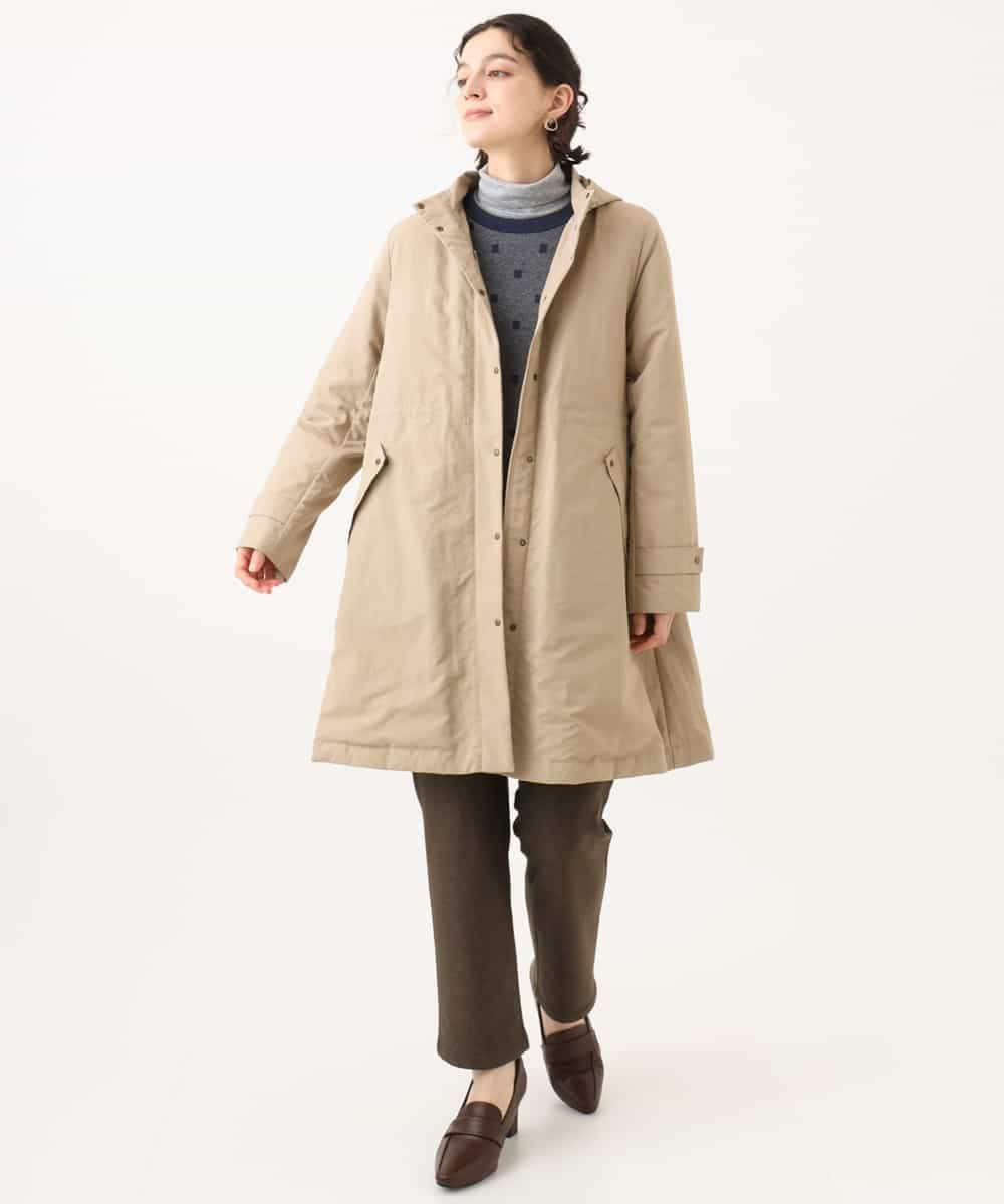 NHUAI85490 GIANNI LO GIUDICE(小さいサイズ)(メゾン ドゥ サンク) ナイロンタスランダウンコート ベージュ