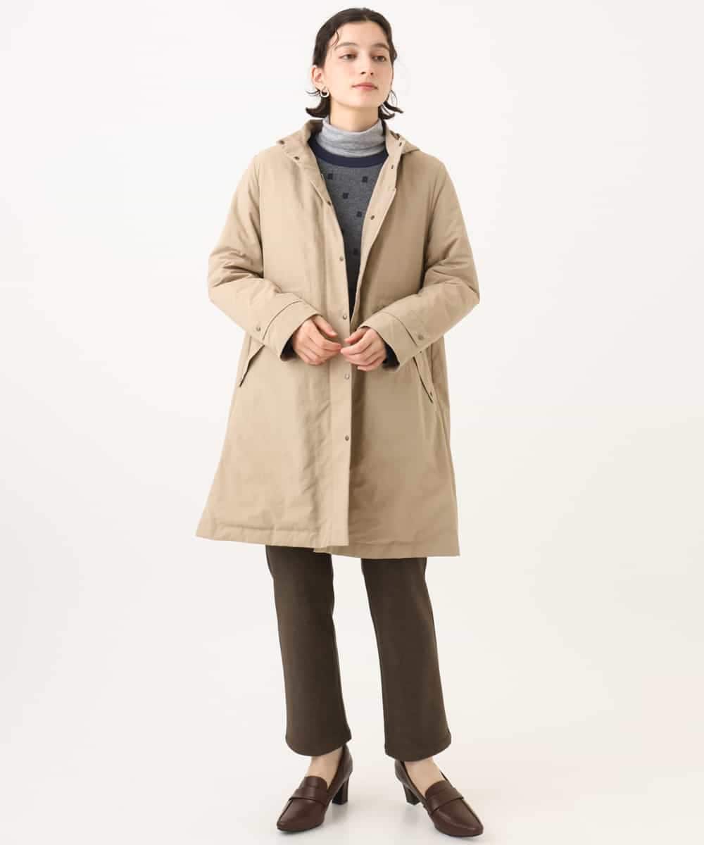 NHUAI85490 GIANNI LO GIUDICE(小さいサイズ)(メゾン ドゥ サンク) ナイロンタスランダウンコート ベージュ