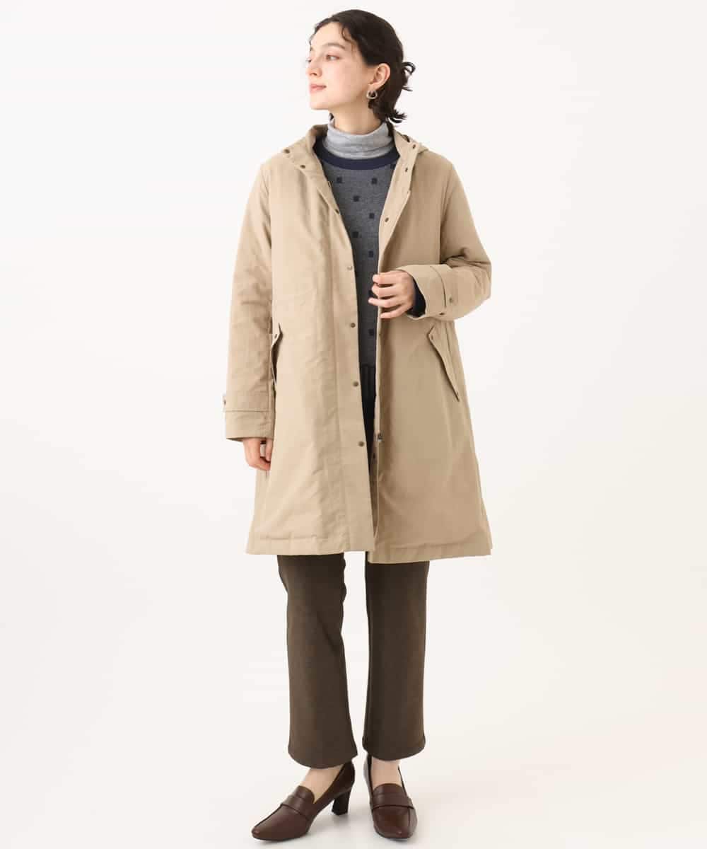 NHUAI85490 GIANNI LO GIUDICE(小さいサイズ)(メゾン ドゥ サンク) ナイロンタスランダウンコート ベージュ