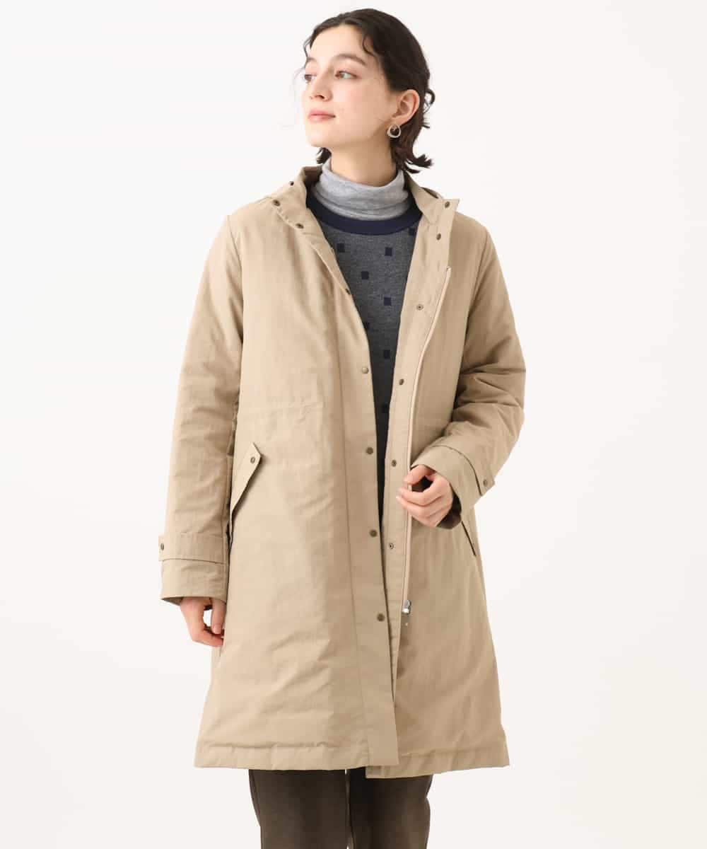 NHUAI85490 GIANNI LO GIUDICE(小さいサイズ)(メゾン ドゥ サンク) ナイロンタスランダウンコート ベージュ