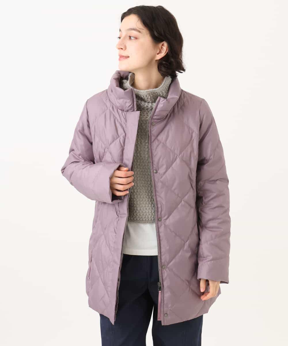 NHUAI86590 GIANNI LO GIUDICE(小さいサイズ)(メゾン ドゥ サンク) サテンリッチタフタダウンコート パープル