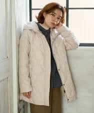 NHUAI86590 GIANNI LO GIUDICE(小さいサイズ)(メゾン ドゥ サンク) サテンリッチタフタダウンコート アイボリー