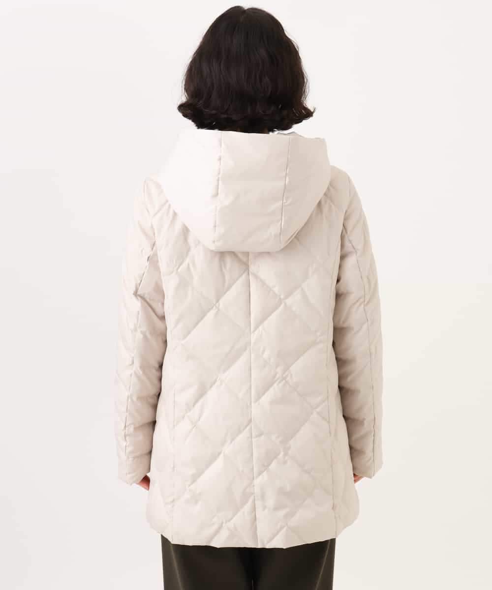 NHUAI86590 GIANNI LO GIUDICE(小さいサイズ)(メゾン ドゥ サンク) サテンリッチタフタダウンコート アイボリー