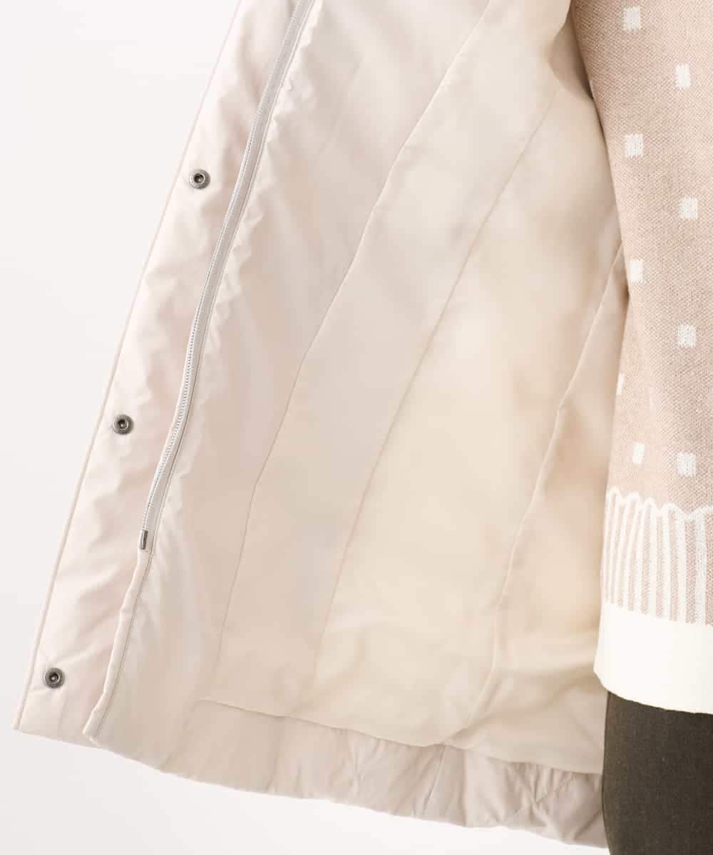 NHUAI86590 GIANNI LO GIUDICE(小さいサイズ)(メゾン ドゥ サンク) サテンリッチタフタダウンコート アイボリー