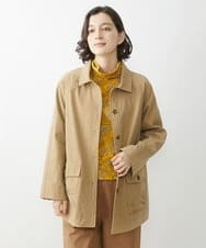 NHUAV40360 GIANNI LO GIUDICE(小さいサイズ)(メゾン ドゥ サンク) ナイロンタスランオックスジャケットコート ベージュ
