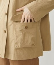 NHUAV40360 GIANNI LO GIUDICE(小さいサイズ)(メゾン ドゥ サンク) ナイロンタスランオックスジャケットコート ベージュ