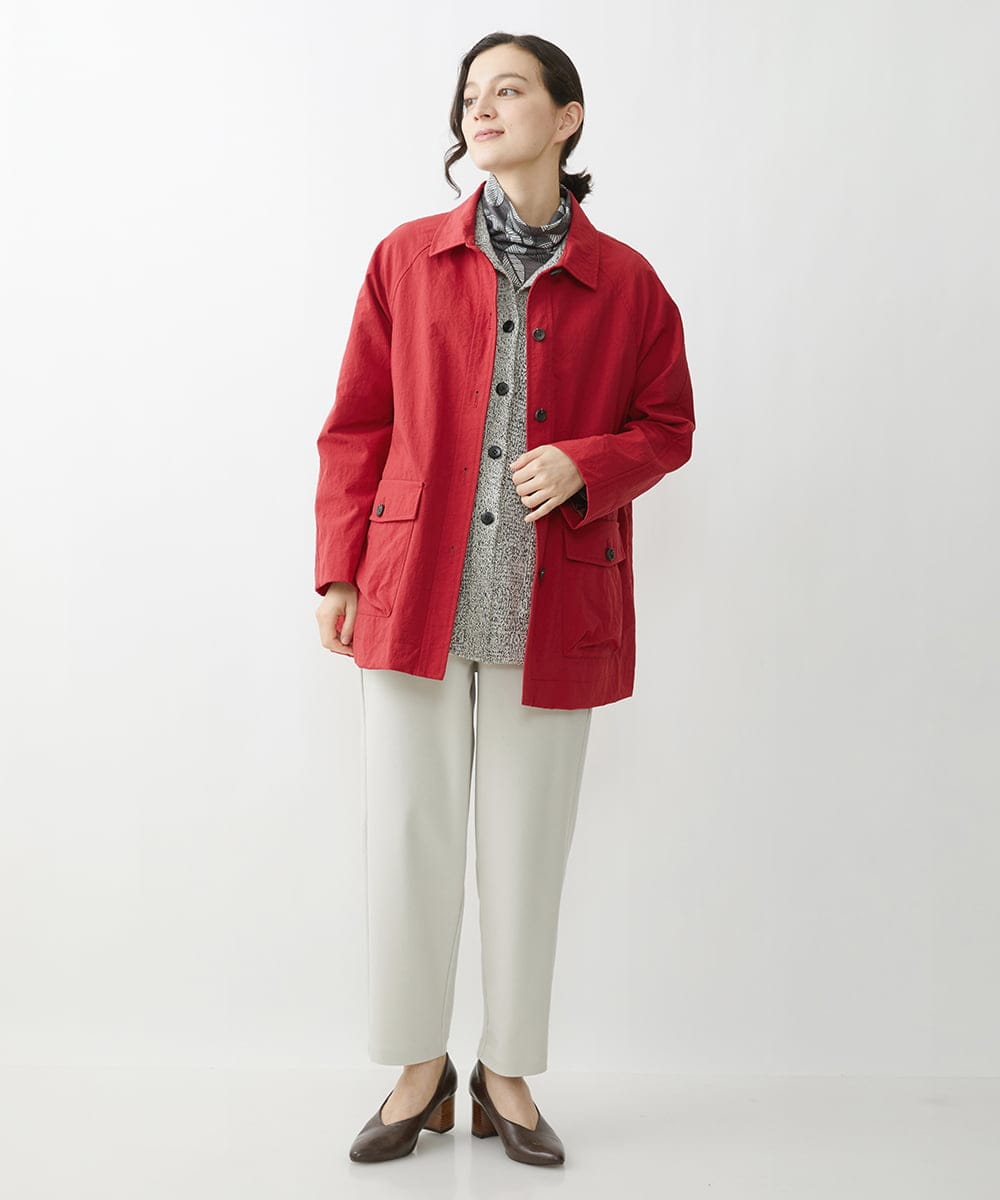 NHUAV40360 GIANNI LO GIUDICE(小さいサイズ)(メゾン ドゥ サンク) ナイロンタスランオックスジャケットコート ベージュ