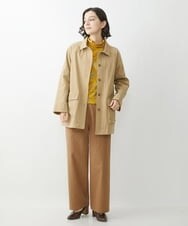 NHUAV40360 GIANNI LO GIUDICE(小さいサイズ)(メゾン ドゥ サンク) ナイロンタスランオックスジャケットコート ベージュ