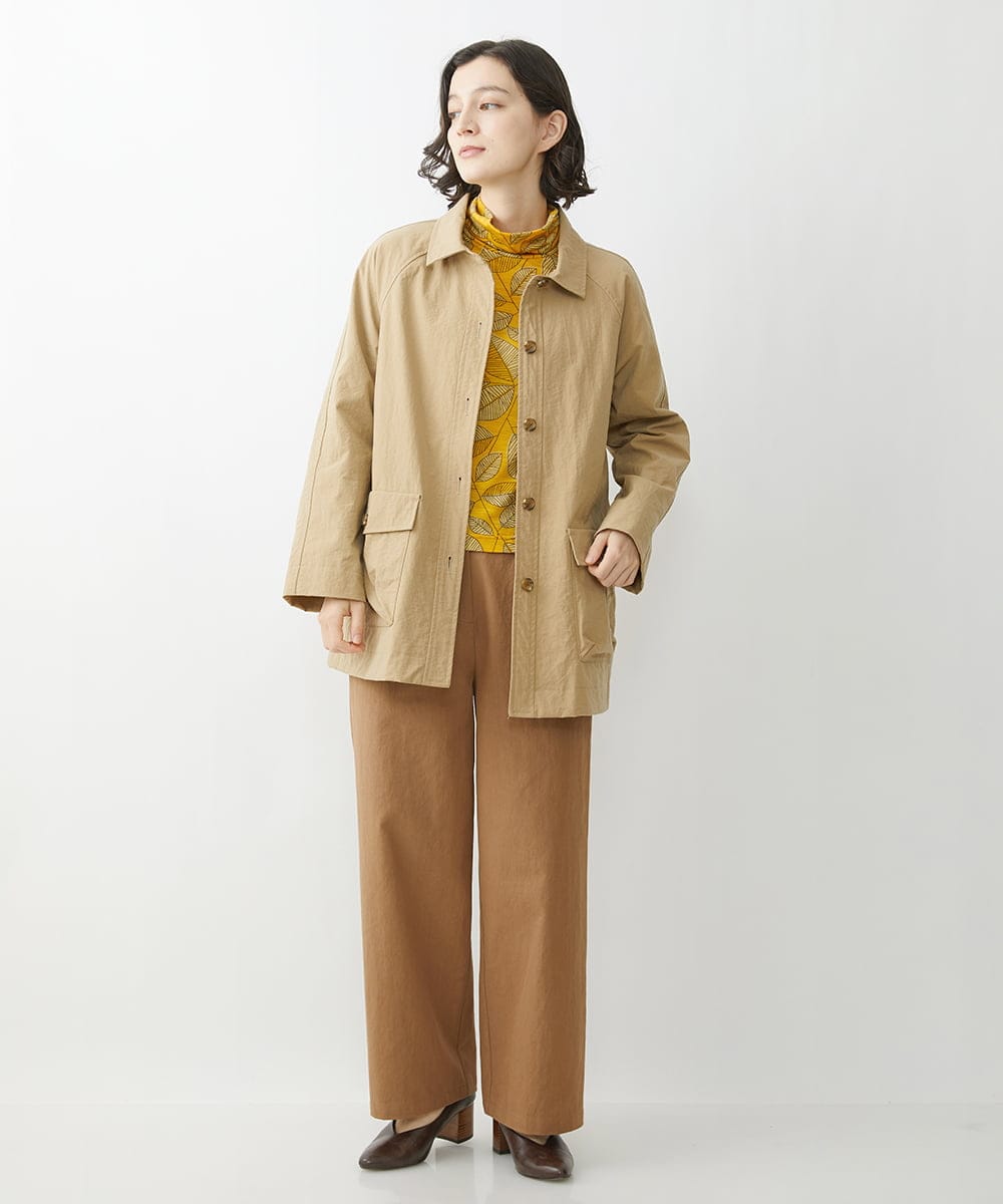 NHUAV40360 GIANNI LO GIUDICE(小さいサイズ)(メゾン ドゥ サンク) ナイロンタスランオックスジャケットコート ベージュ