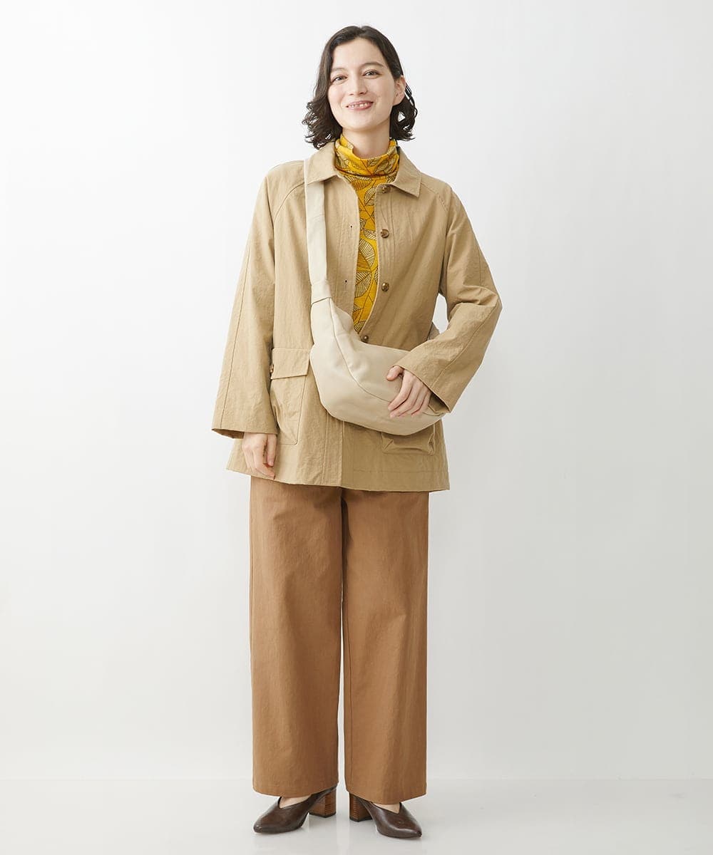 NHUAV40360 GIANNI LO GIUDICE(小さいサイズ)(メゾン ドゥ サンク) ナイロンタスランオックスジャケットコート ベージュ