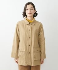 NHUAV40360 GIANNI LO GIUDICE(小さいサイズ)(メゾン ドゥ サンク) ナイロンタスランオックスジャケットコート ベージュ