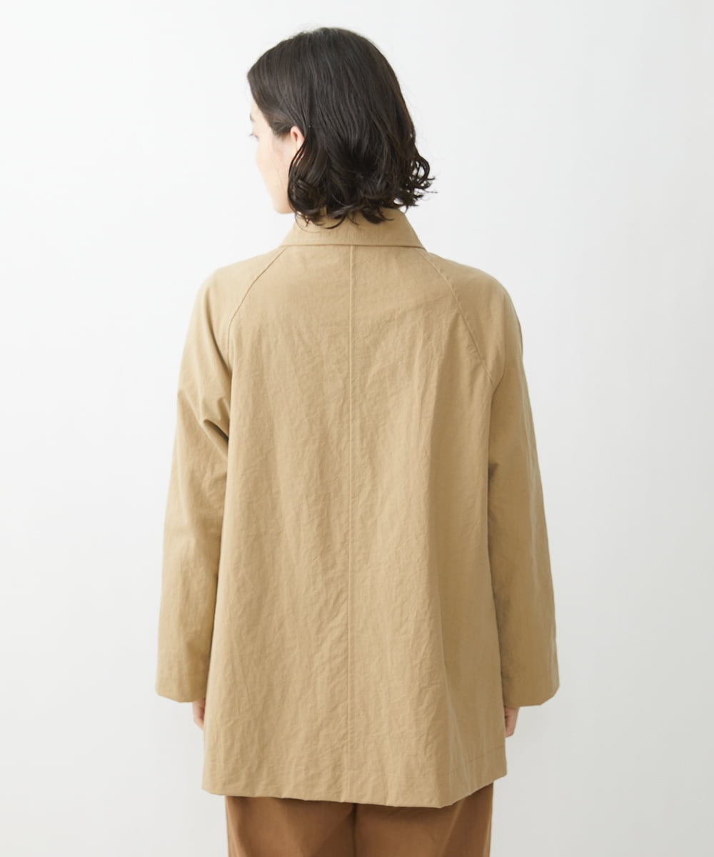 NHUAV40360 GIANNI LO GIUDICE(小さいサイズ)(メゾン ドゥ サンク) ナイロンタスランオックスジャケットコート ベージュ