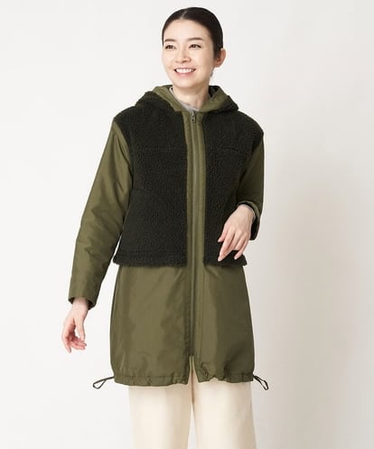 NHUAW13490 GIANNI LO GIUDICE(小さいサイズ) [リバーシブル]メモリッシュタッサーボアコート
