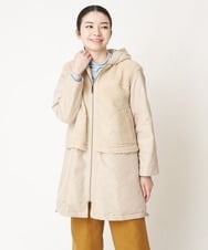 NHUAW13490 GIANNI LO GIUDICE(小さいサイズ)(メゾン ドゥ サンク) [リバーシブル]メモリッシュタッサーボアコート ライトベージュ