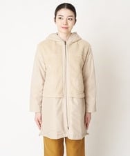 NHUAW13490 GIANNI LO GIUDICE(小さいサイズ)(メゾン ドゥ サンク) [リバーシブル]メモリッシュタッサーボアコート ライトベージュ
