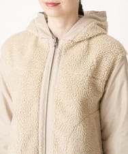 NHUAW13490 GIANNI LO GIUDICE(小さいサイズ)(メゾン ドゥ サンク) [リバーシブル]メモリッシュタッサーボアコート ライトベージュ