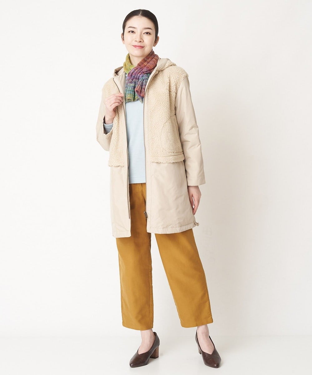 NHUAW13490 GIANNI LO GIUDICE(小さいサイズ)(メゾン ドゥ サンク) [リバーシブル]メモリッシュタッサーボアコート ライトベージュ