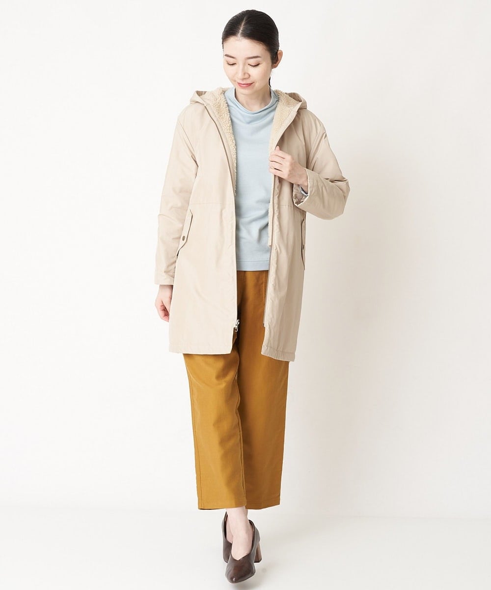 NHUAW13490 GIANNI LO GIUDICE(小さいサイズ)(メゾン ドゥ サンク) [リバーシブル]メモリッシュタッサーボアコート ライトベージュ