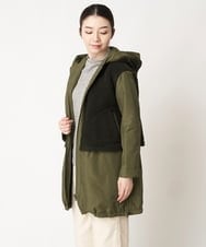 NHUAW13490 GIANNI LO GIUDICE(小さいサイズ)(メゾン ドゥ サンク) [リバーシブル]メモリッシュタッサーボアコート ライトベージュ