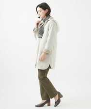 NHUCA02360 GIANNI LO GIUDICE(小さいサイズ)(メゾン ドゥ サンク) ツートンヒョウタン柄ボアキルトコート カーキ