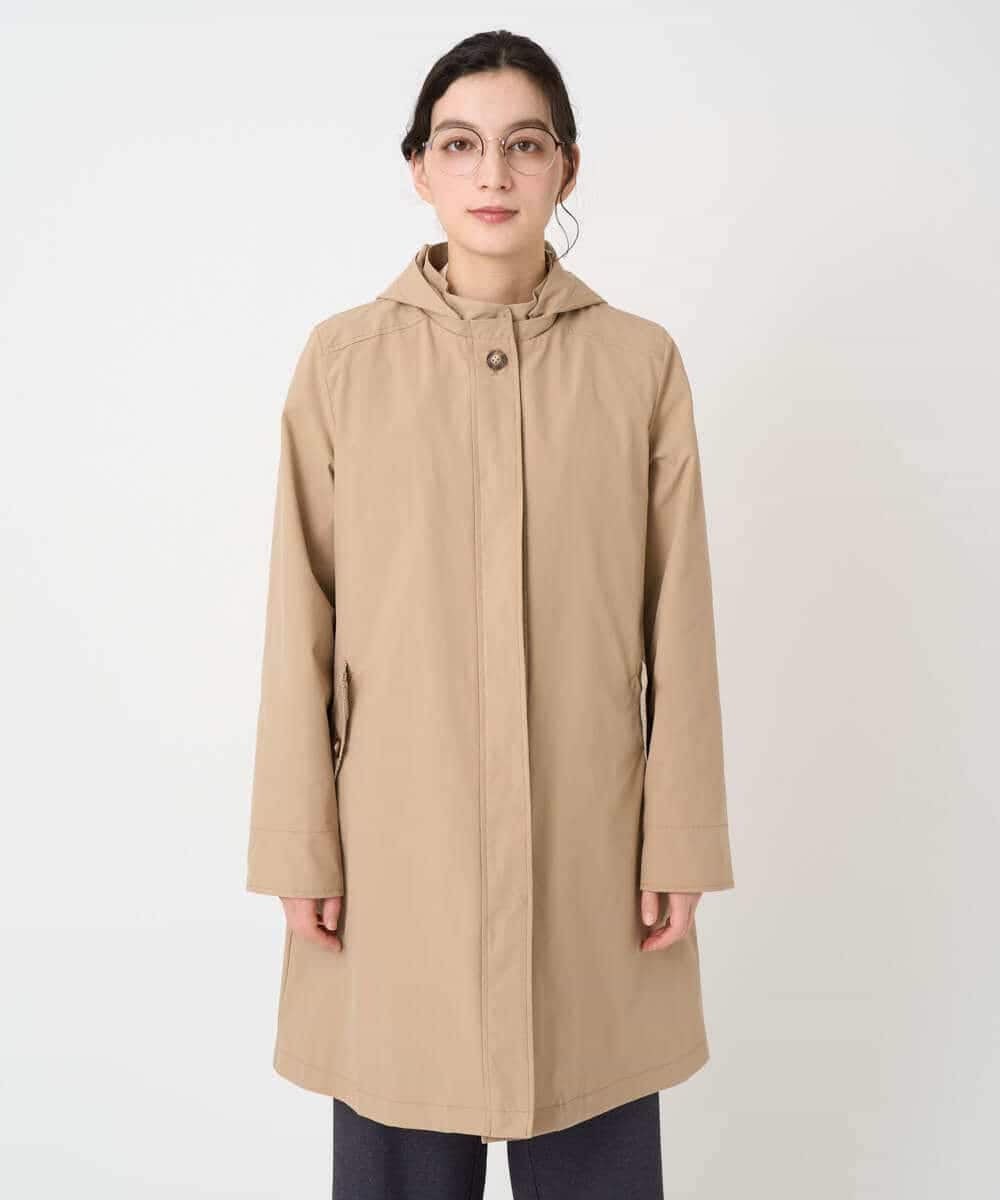 NHUCF80490 GIANNI LO GIUDICE(小さいサイズ)(メゾン ドゥ サンク) ライナー付きテトロンストレッチコート ベージュ