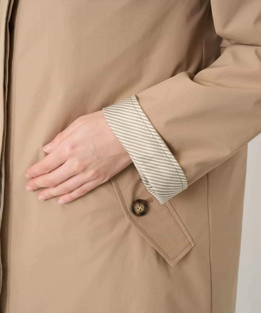 NHUCF80490 GIANNI LO GIUDICE(小さいサイズ)(メゾン ドゥ サンク) ライナー付きテトロンストレッチコート ベージュ