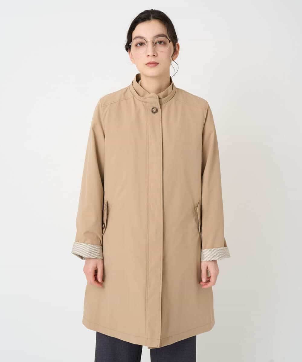 NHUCF80490 GIANNI LO GIUDICE(小さいサイズ)(メゾン ドゥ サンク) ライナー付きテトロンストレッチコート ベージュ