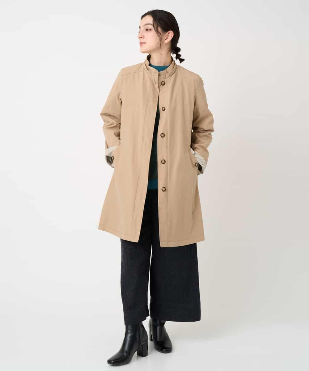 NHUCF80490 GIANNI LO GIUDICE(小さいサイズ)(メゾン ドゥ サンク) ライナー付きテトロンストレッチコート ベージュ