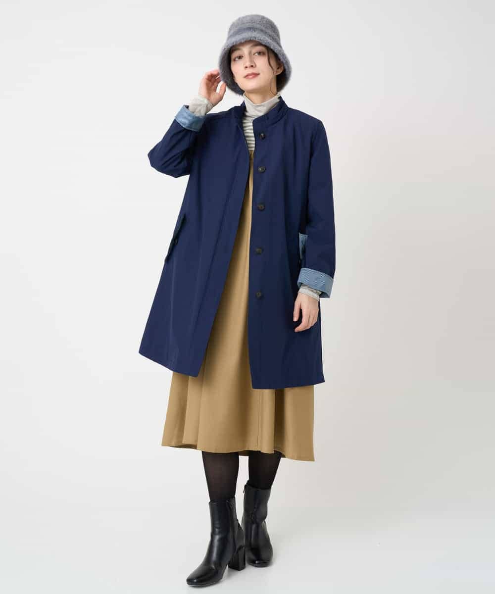 NHUCF80490 GIANNI LO GIUDICE(小さいサイズ)(メゾン ドゥ サンク) ライナー付きテトロンストレッチコート ベージュ