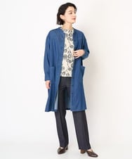 NHUEA90330 GIANNI LO GIUDICE(小さいサイズ)(メゾン ドゥ サンク) フリクションデニム羽織 ネイビー