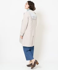 NHUEC80460 GIANNI LO GIUDICE(小さいサイズ)(メゾン ドゥ サンク) ライナー付きタフタロングコート ライトグレー