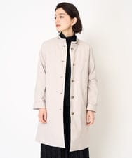 NHUEC80460 GIANNI LO GIUDICE(小さいサイズ)(メゾン ドゥ サンク) ライナー付きタフタロングコート ライトグレー