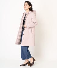 NHUEC80460 GIANNI LO GIUDICE(小さいサイズ)(メゾン ドゥ サンク) ライナー付きタフタロングコート ライトグレー