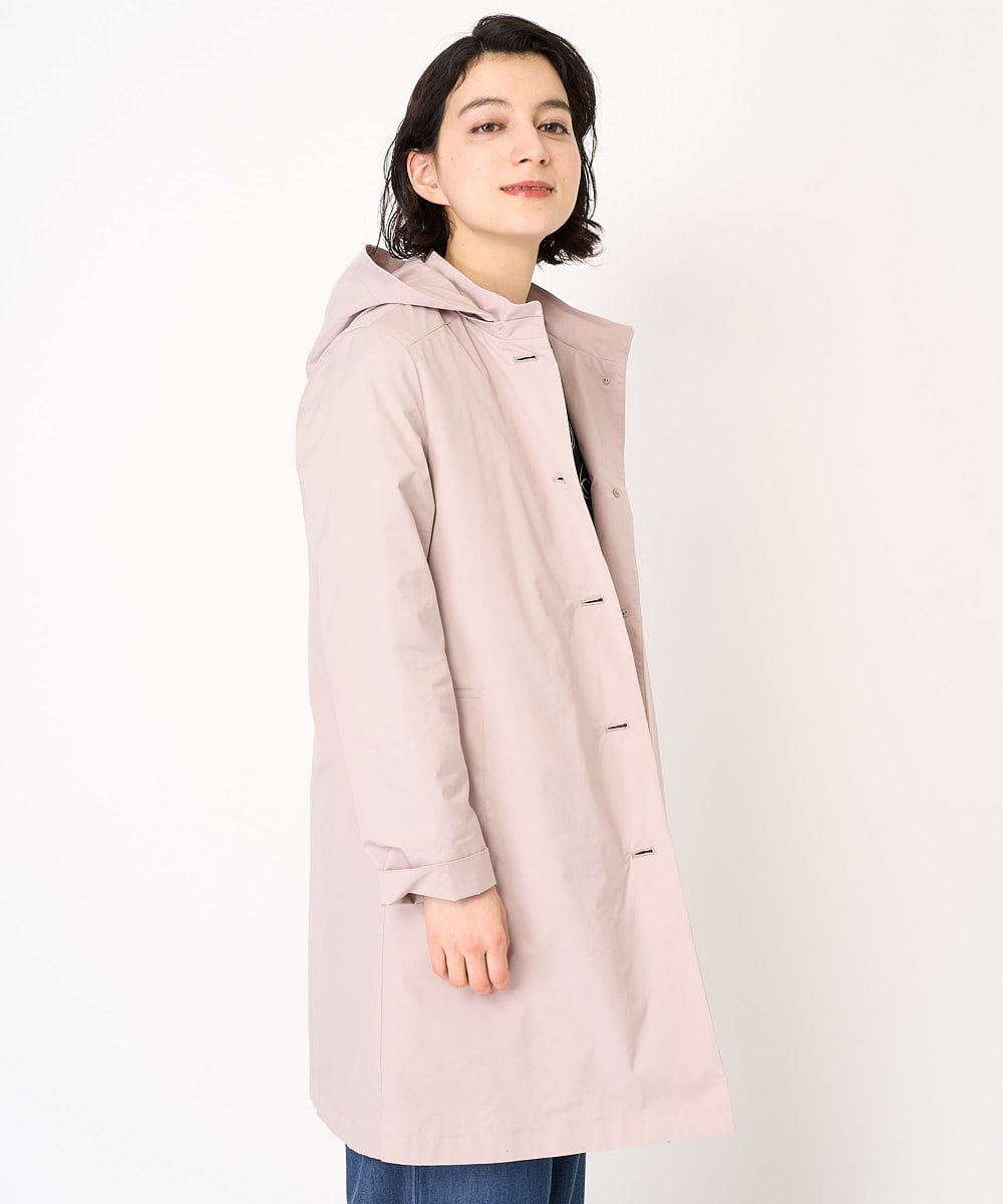 NHUEC80460 GIANNI LO GIUDICE(小さいサイズ)(メゾン ドゥ サンク) ライナー付きタフタロングコート ライトグレー