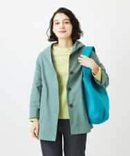 NHUEF85390 GIANNI LO GIUDICE(小さいサイズ)(メゾン ドゥ サンク) フード付きグログランコート ライトグリーン