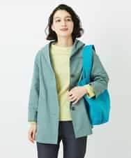 NHUEF85390 GIANNI LO GIUDICE(小さいサイズ)(メゾン ドゥ サンク) フード付きグログランコート ライトグリーン