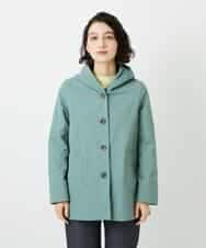 NHUEF85390 GIANNI LO GIUDICE(小さいサイズ)(メゾン ドゥ サンク) フード付きグログランコート ライトグリーン