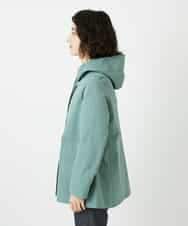 NHUEF85390 GIANNI LO GIUDICE(小さいサイズ)(メゾン ドゥ サンク) フード付きグログランコート ライトグリーン