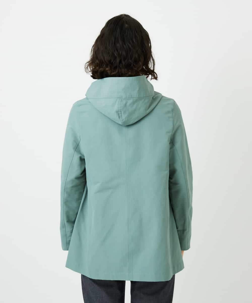 NHUEF85390 GIANNI LO GIUDICE(小さいサイズ)(メゾン ドゥ サンク) フード付きグログランコート ライトグリーン