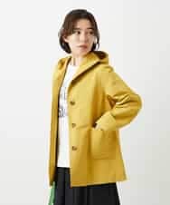 NHUEF85390 GIANNI LO GIUDICE(小さいサイズ)(メゾン ドゥ サンク) フード付きグログランコート ライトグリーン