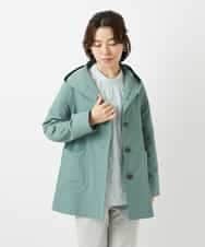 NHUEF85390 GIANNI LO GIUDICE(小さいサイズ)(メゾン ドゥ サンク) フード付きグログランコート ライトグリーン