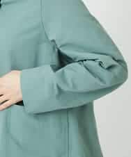 NHUEF85390 GIANNI LO GIUDICE(小さいサイズ)(メゾン ドゥ サンク) フード付きグログランコート ライトグリーン