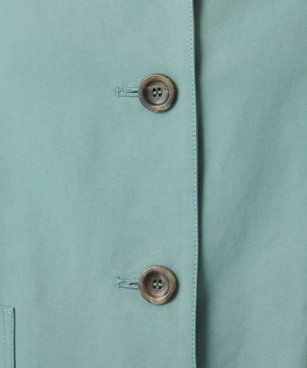 NHUEF85390 GIANNI LO GIUDICE(小さいサイズ)(メゾン ドゥ サンク) フード付きグログランコート ライトグリーン