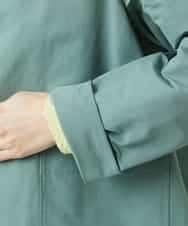 NHUEF85390 GIANNI LO GIUDICE(小さいサイズ)(メゾン ドゥ サンク) フード付きグログランコート ライトグリーン