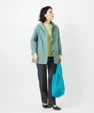 NHUEF85390 GIANNI LO GIUDICE(小さいサイズ)(メゾン ドゥ サンク) フード付きグログランコート ライトグリーン