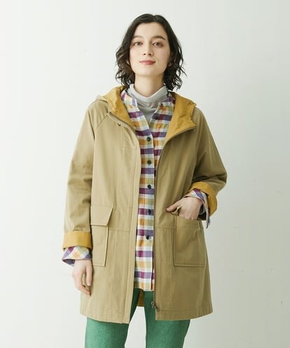 NHUET01490 GIANNI LO GIUDICE(小さいサイズ) [洗える]リバーコットンツイルフーディーコート