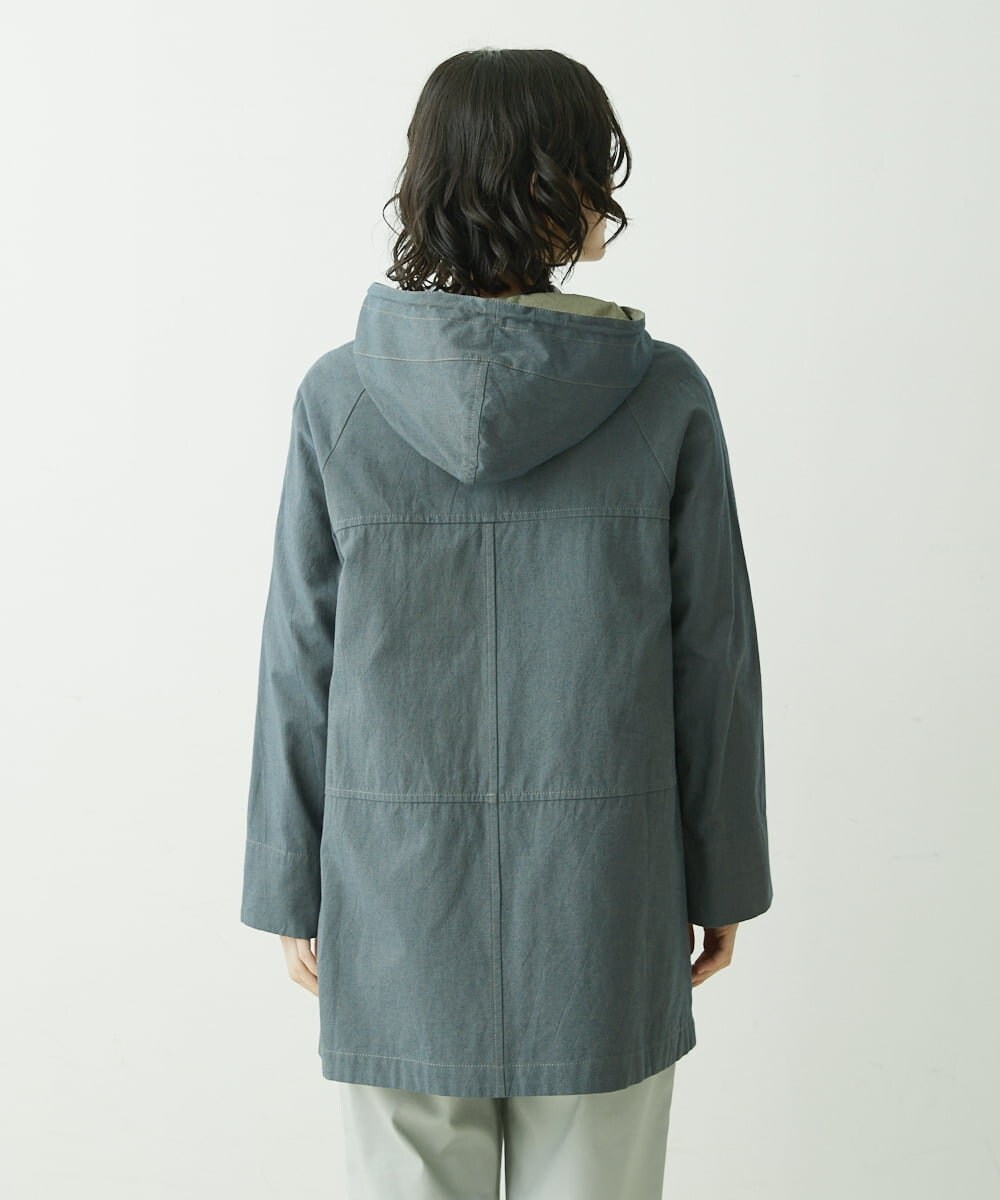 NHUET01490 GIANNI LO GIUDICE(小さいサイズ)(メゾン ドゥ サンク) [洗える]リバーコットンツイルフーディーコート ベージュ系