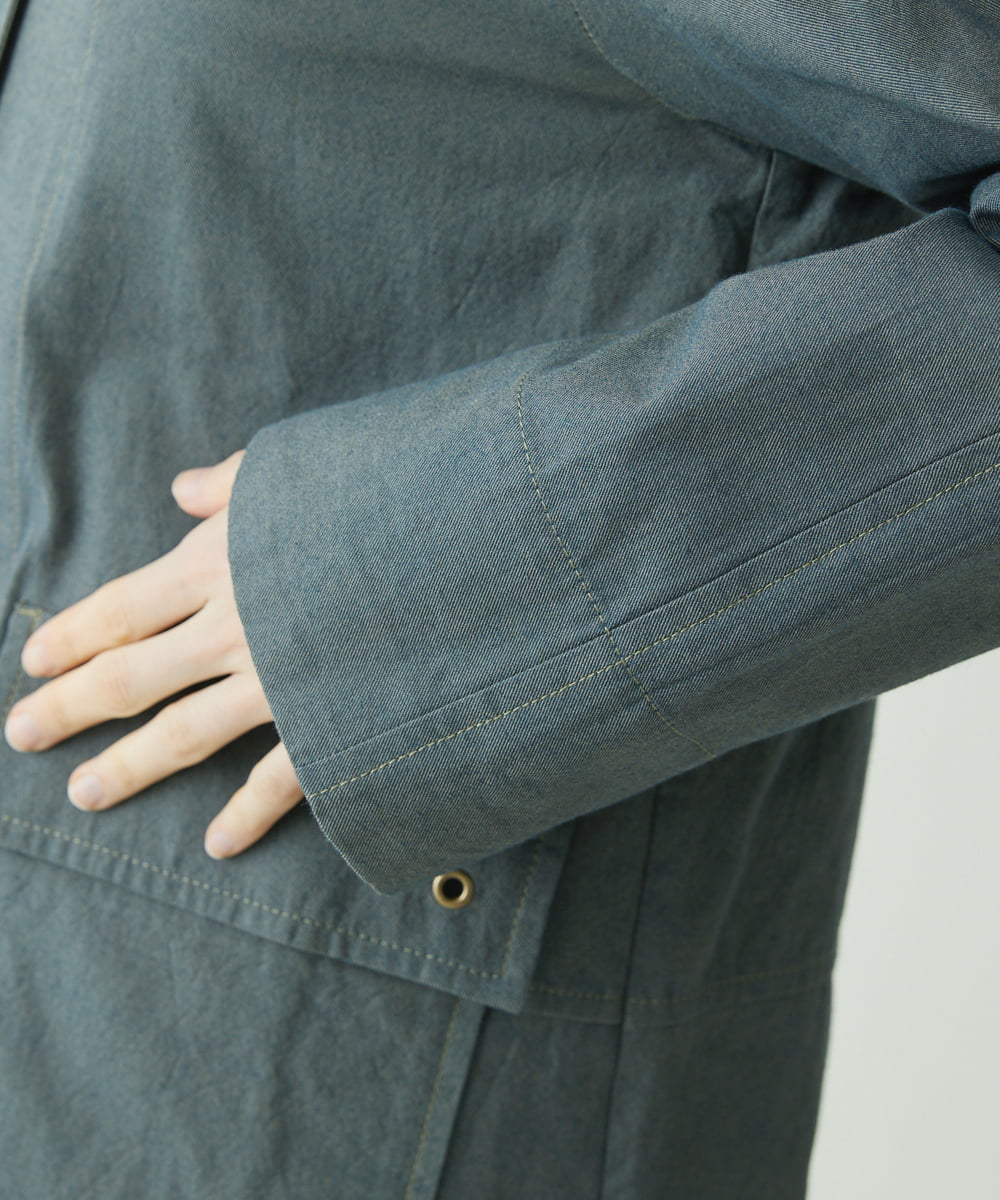 NHUET01490 GIANNI LO GIUDICE(小さいサイズ)(メゾン ドゥ サンク) [洗える]リバーコットンツイルフーディーコート ベージュ系