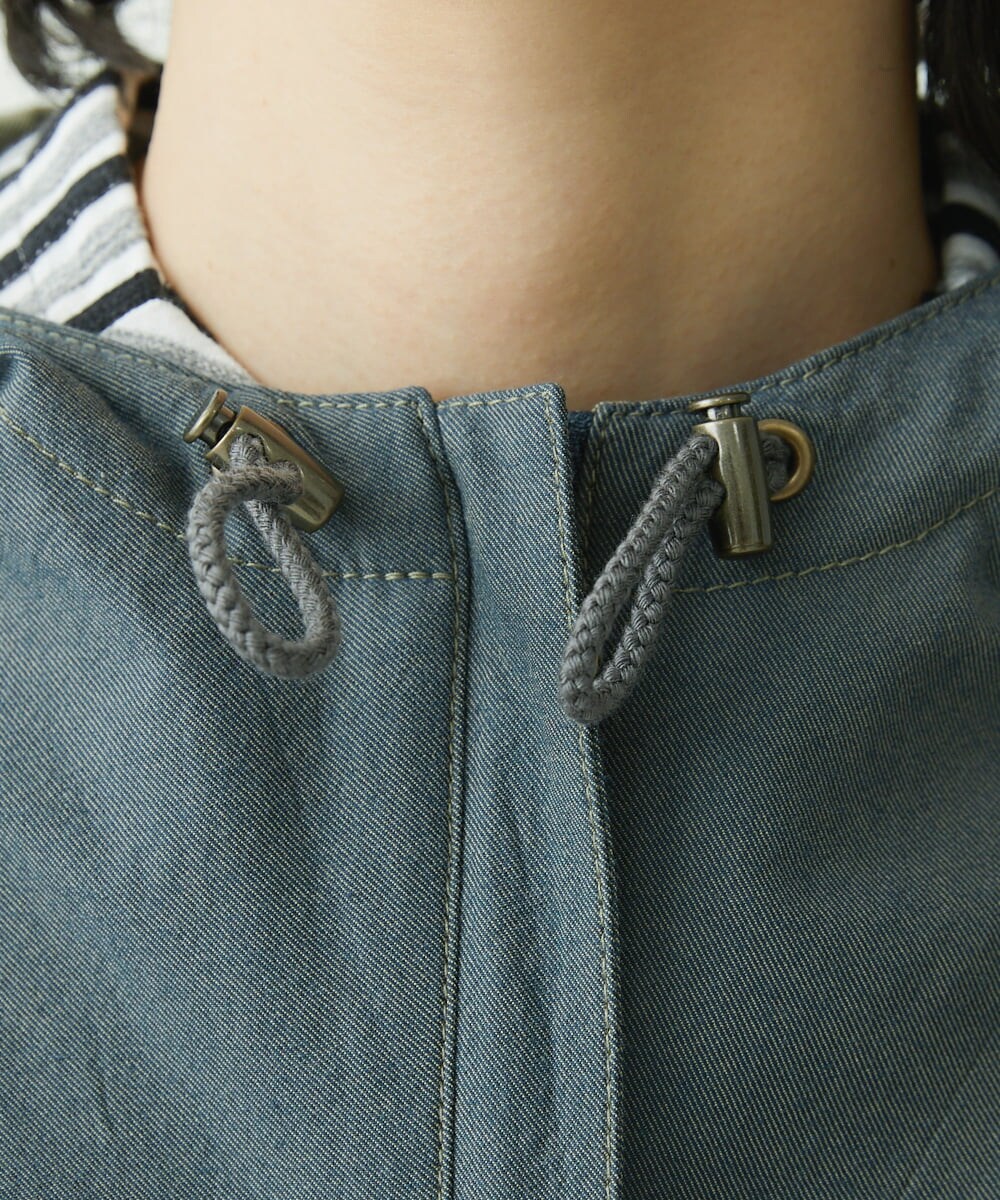 NHUET01490 GIANNI LO GIUDICE(小さいサイズ)(メゾン ドゥ サンク) [洗える]リバーコットンツイルフーディーコート ベージュ系