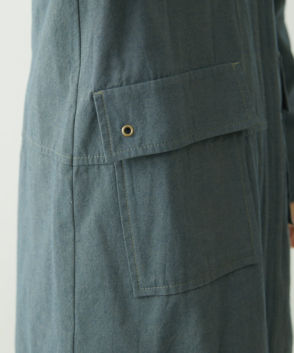 NHUET01490 GIANNI LO GIUDICE(小さいサイズ)(メゾン ドゥ サンク) [洗える]リバーコットンツイルフーディーコート ベージュ系